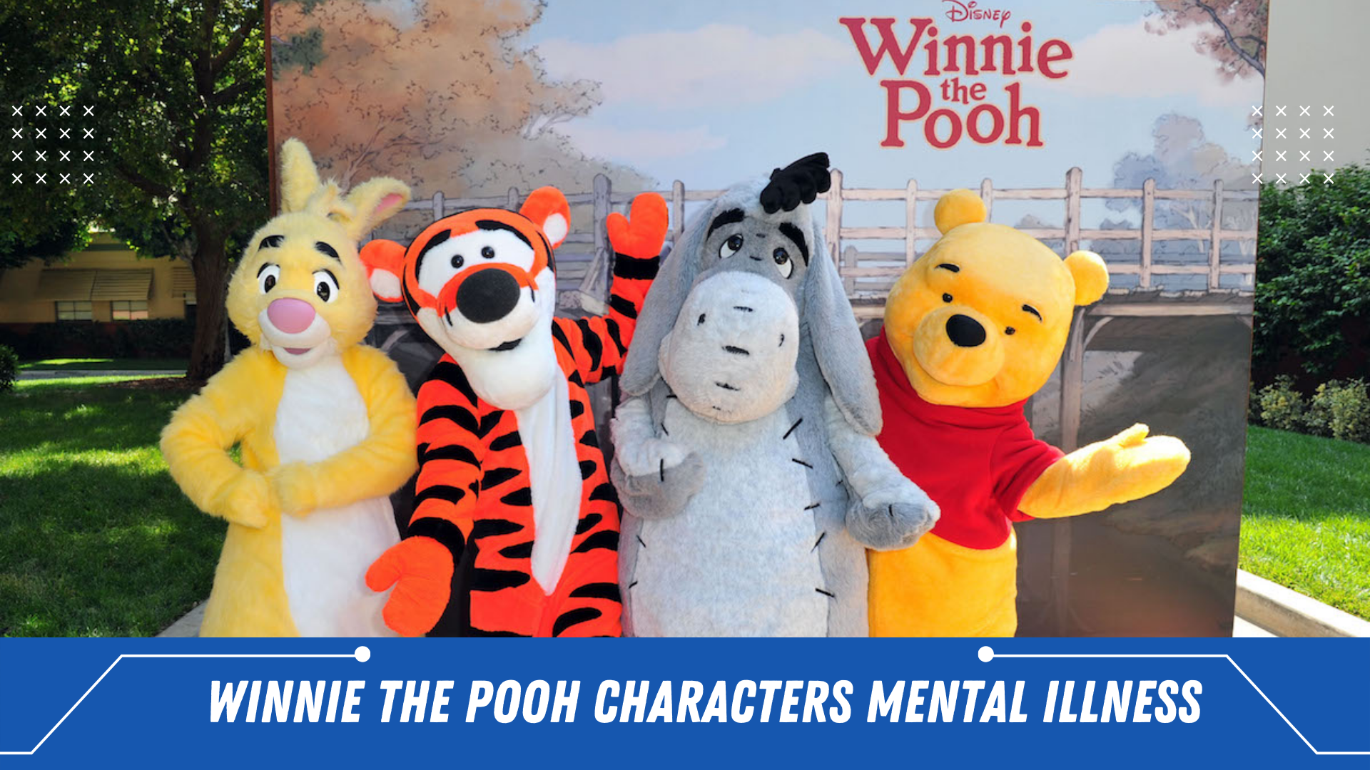 Christopher Robin Winnie the Pooh Rabbit Tigger Mental Health Button Badge 
