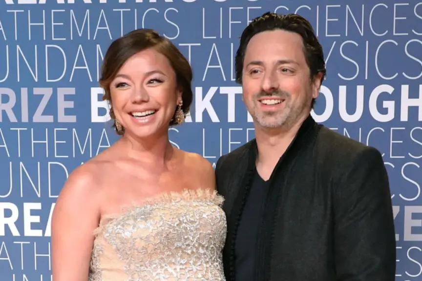 Sergey Brin With Wife Nicole Shanahan