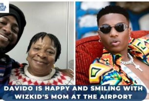 Davido is Happy and Smiling with Wizkid's Mom at the Airport