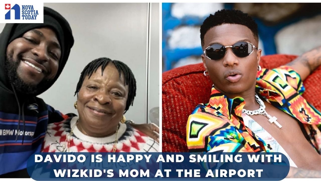 Davido is Happy and Smiling with Wizkid's Mom at the Airport